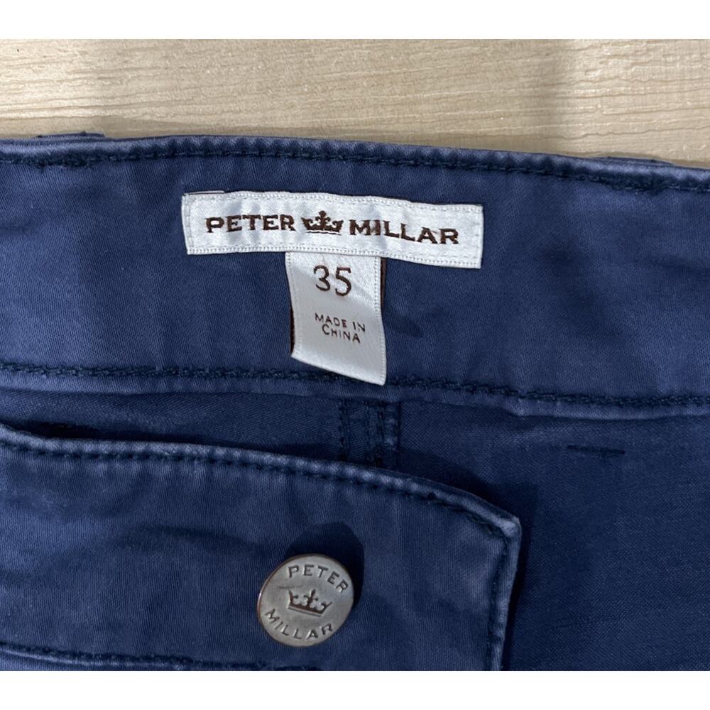 Peter Millar Men’s Golf Chino Pant Navy 35x32 Excellent Condition - Picture 5 of 7